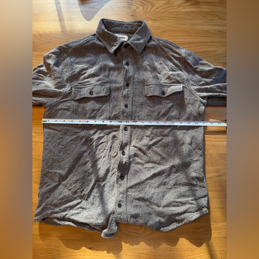Taylor Stitch the ledge shirt in granite linen tweed medium 40